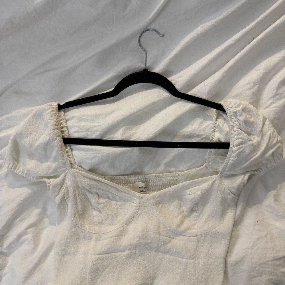 Aritzia Novella Cap Sleeve Blouse - White